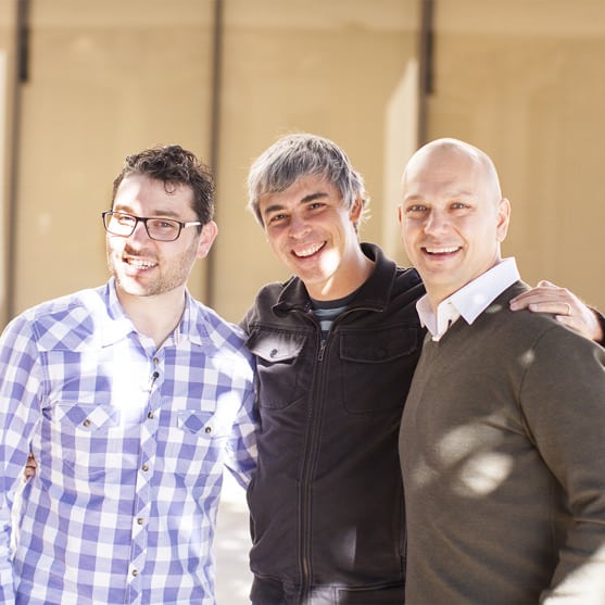 Foto: nest.com - Matt Rogers (Nest), Larry Page (Google), Tony Fadell (Nest) 