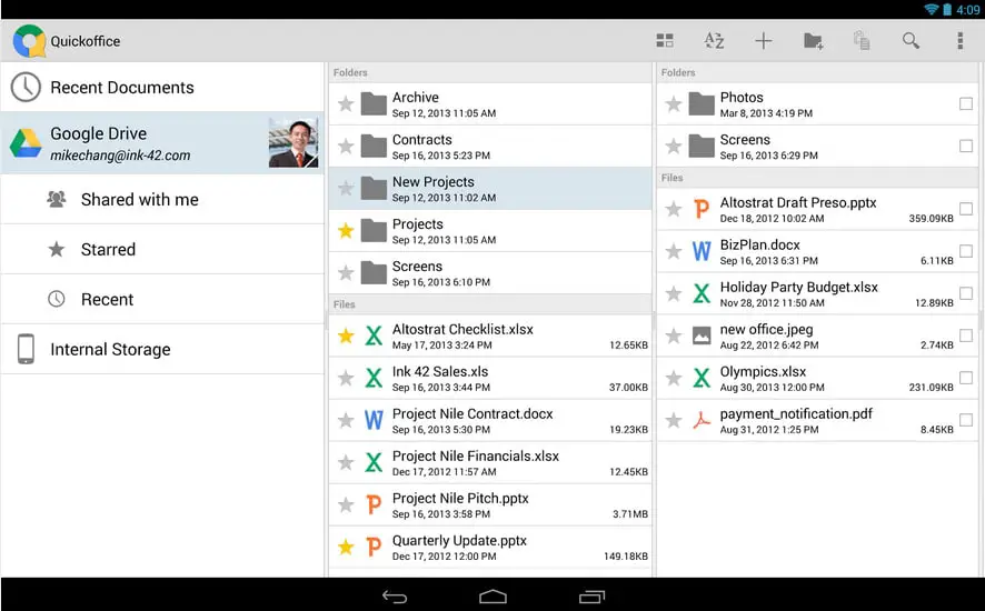 Quickoffice - Quelle: Google Play Store