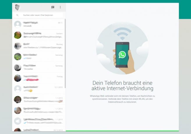 Whatsapp Web Oberfläche / © Android Digital